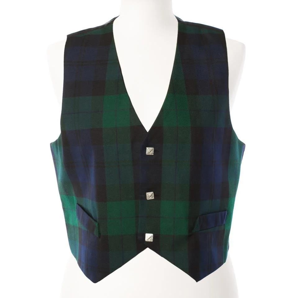 Gents Polyviscose Tartan Waistcoat - 5 Tartans