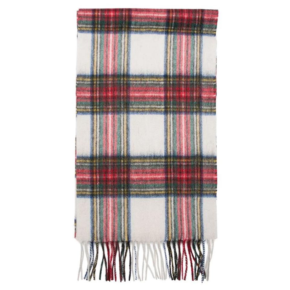Glenmore 100% Lambswool Tartan Scarf - Stewart Dress