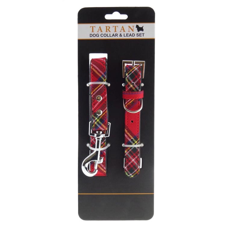 Royal Stewart Dog Lead Collar Set