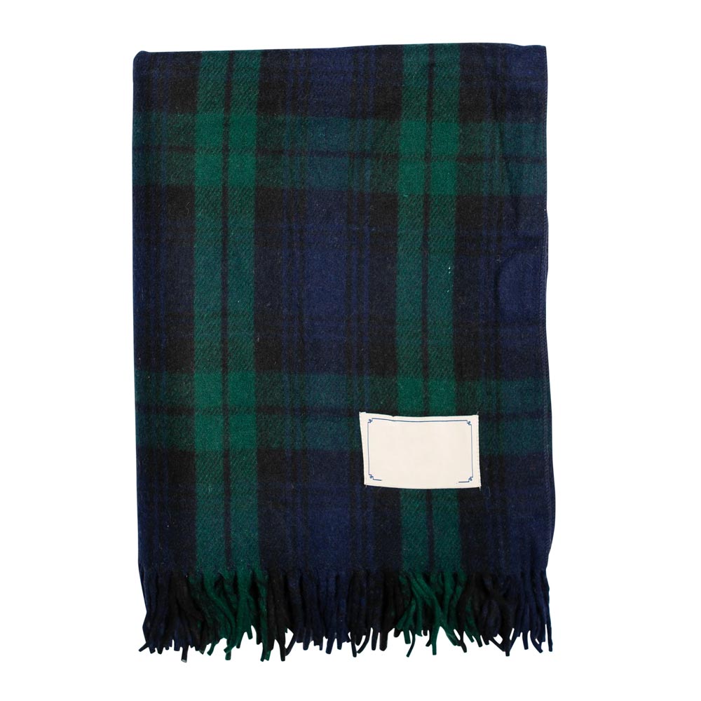 Wool Tartan Blanket - 60'' x 70'' - Black Watch