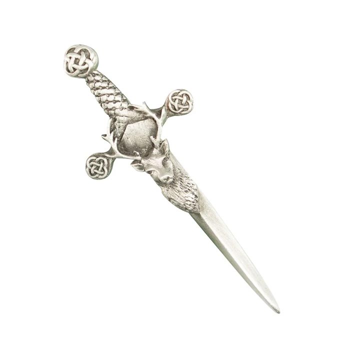 Pewter Stag Head Kilt Pin