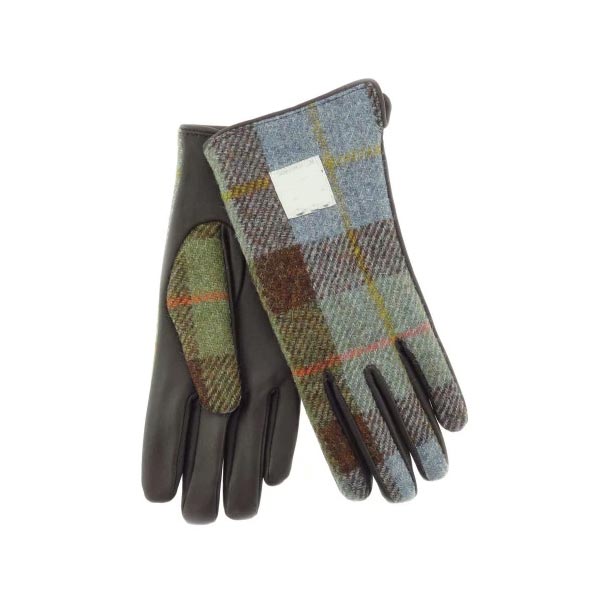 Harris Tweed Brown Leather & Harris Tweed Gloves