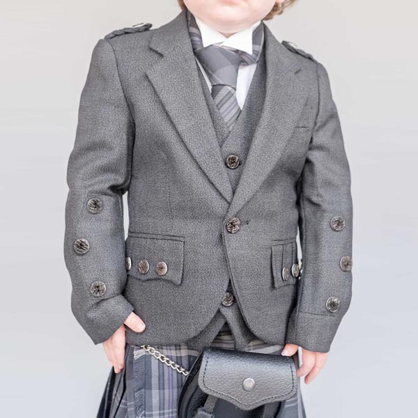 Kids Light Grey Braemar Jacket & Vest