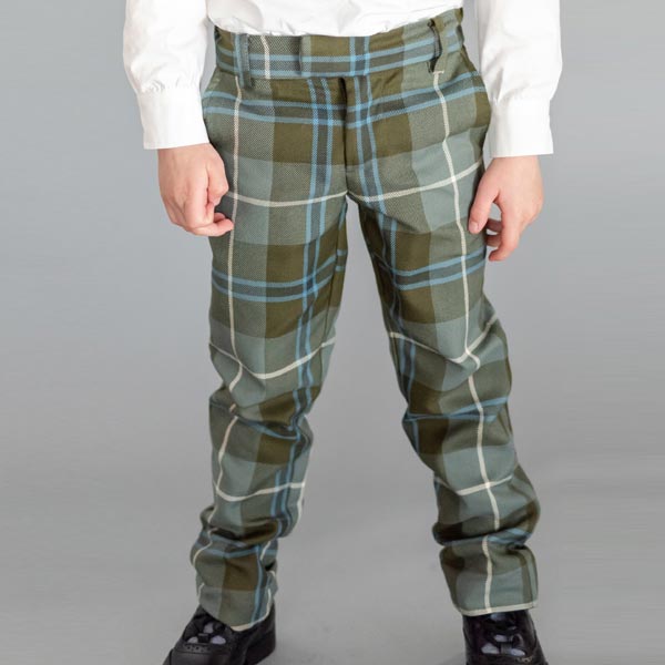 Kids Polyviscose Trews - Douglas Weathered Tartan