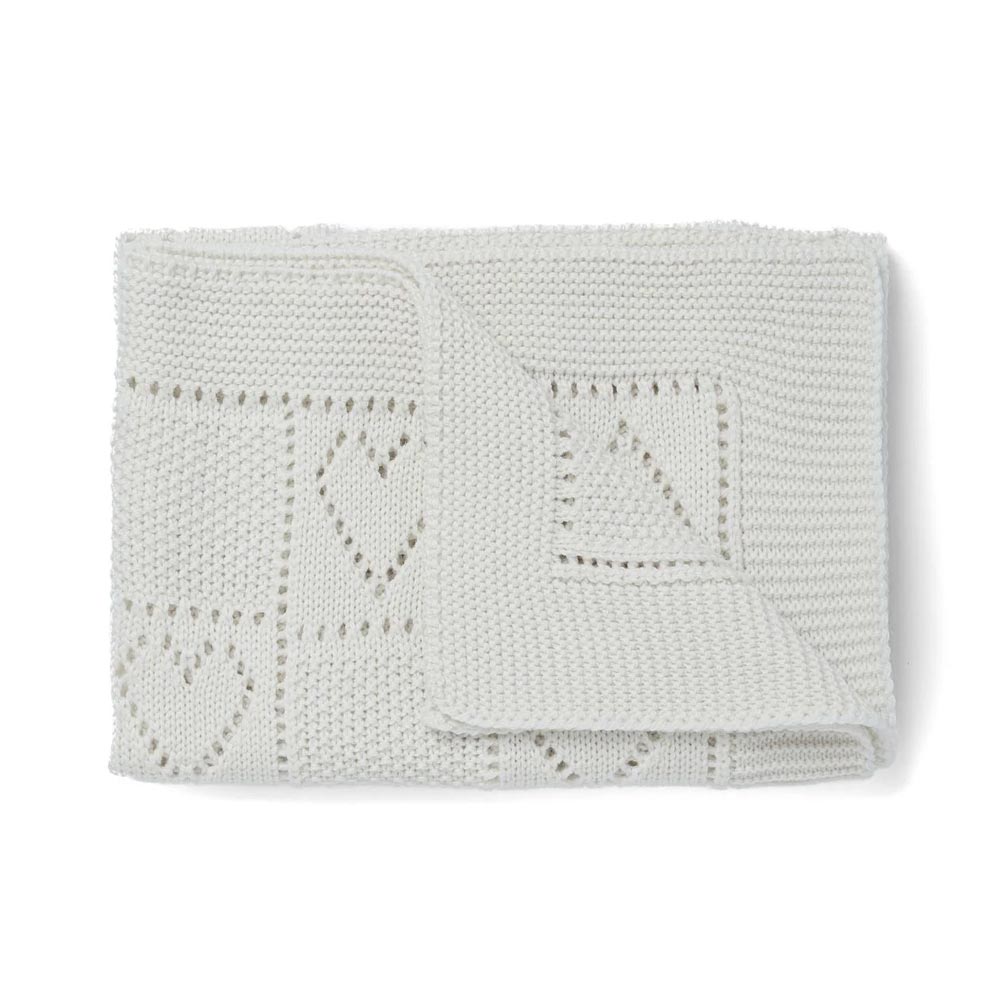 Baby Supersoft Merino Wool Blanket with Heart - 2 Colours