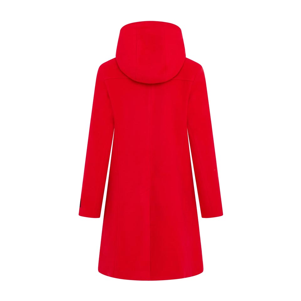 Women's Cashmere Duffle Coat in Red - Image 2
