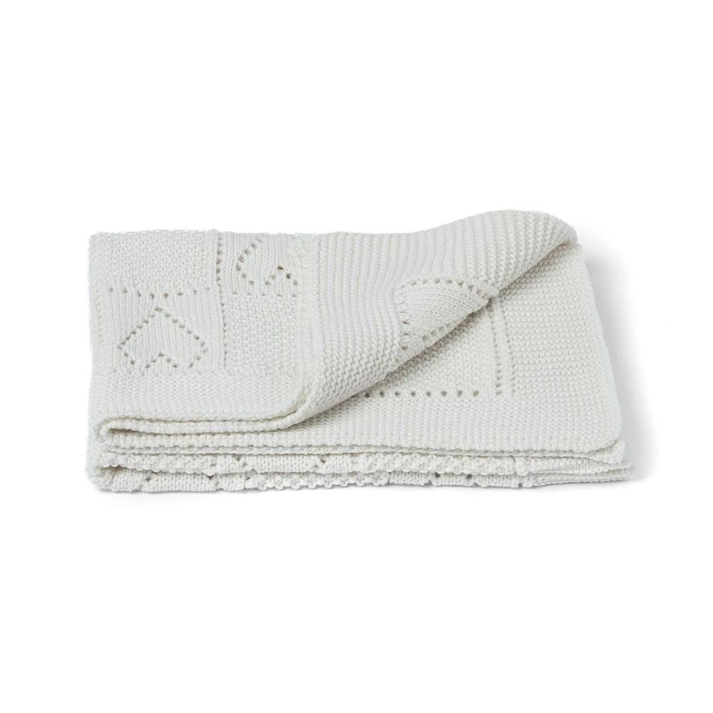 Baby Supersoft Merino Wool Blanket with Heart - 2 Colours - Image 2