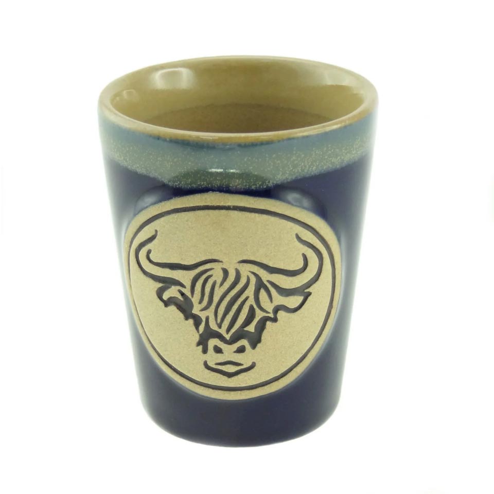 Stoneware Shot Cup - Highland Cow - 3 Colours - Image 2