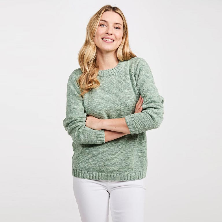 Ladies 100% Supersoft Merino Wool Crew Neck Sweater - Image 3