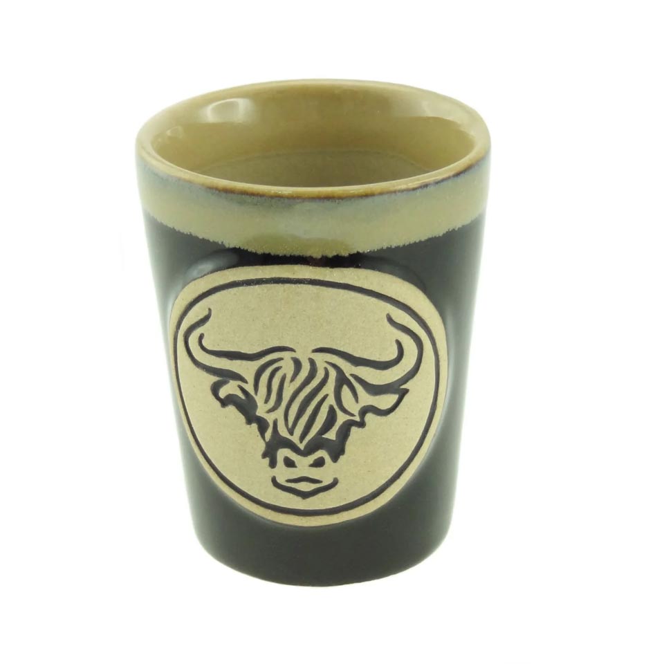 Stoneware Shot Cup - Highland Cow - 3 Colours - Image 3