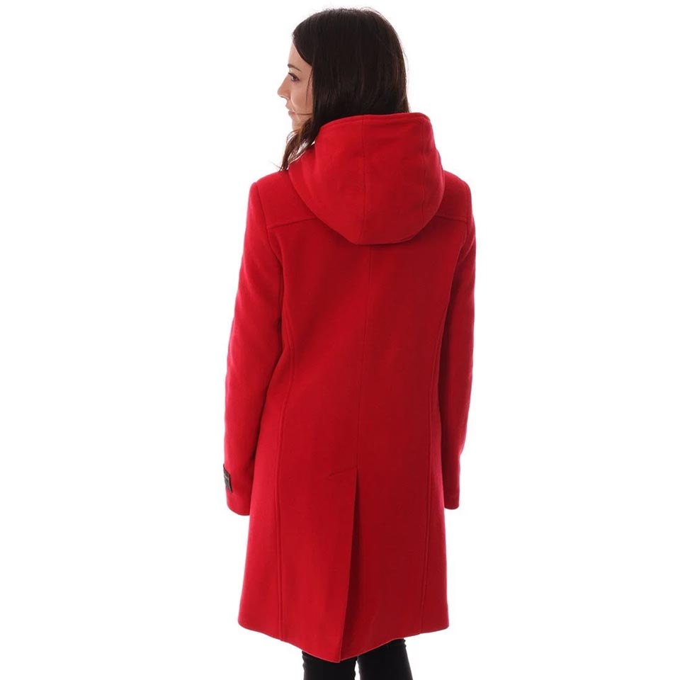 Women's Cashmere Duffle Coat in Red - Image 7
