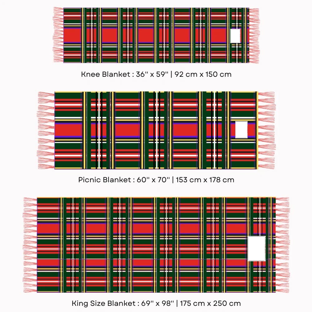Wool Tartan Blanket - 60'' x 70'' - Black Watch - Image 7