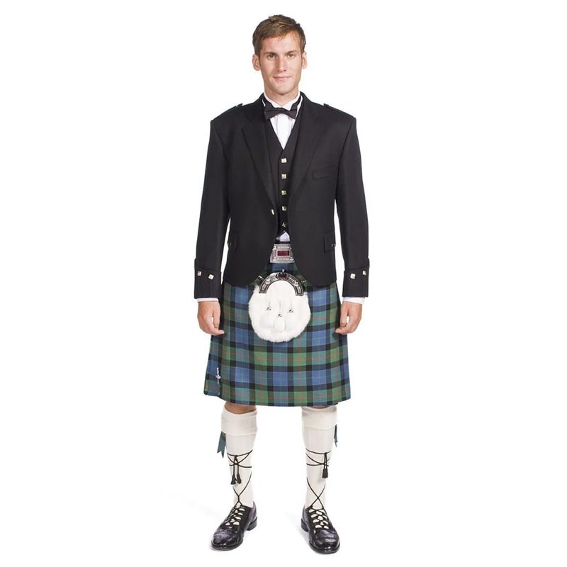 Economy Argyle Jacket Outfit with 16oz 8 Yard Wool Lochcarron Strome Kilt - Made to Order