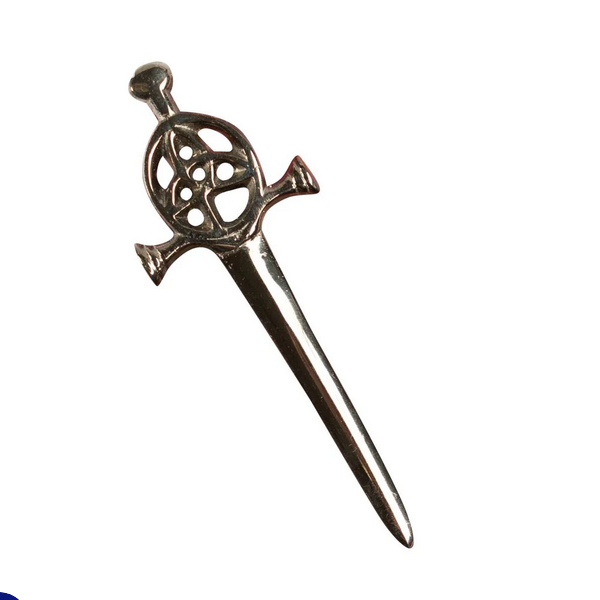Claymore Thistle Kilt Pin - Antique Finish