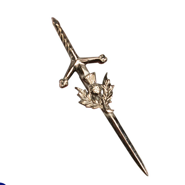Claymore Thistle Kilt Pin - Antique Finish