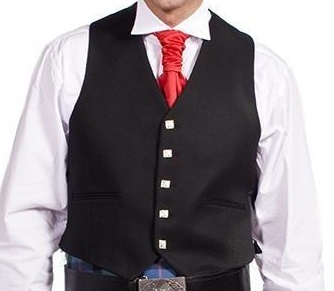 Black Prince Charlie and Matching 3 Button Waistcoat