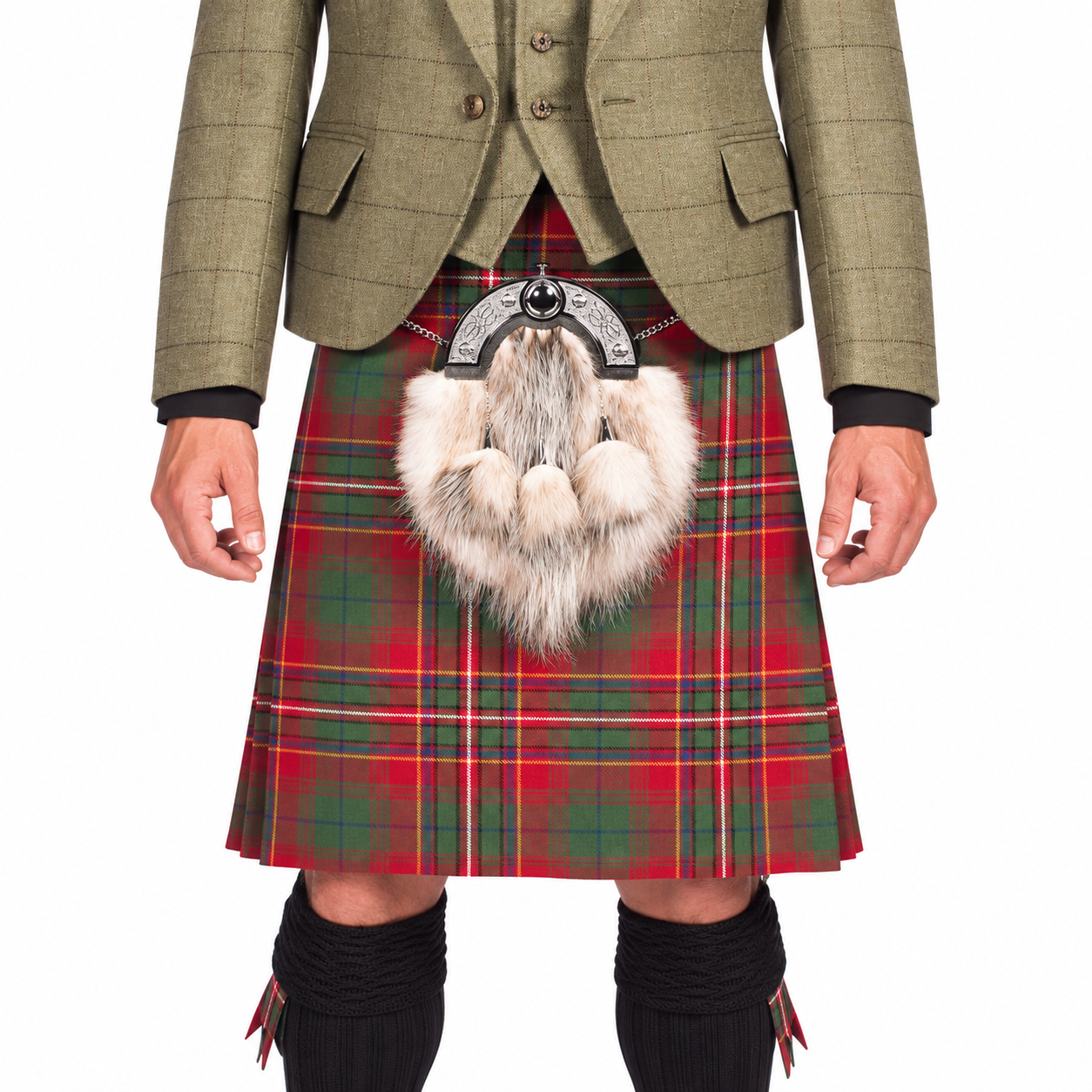 Luxury Tweed Estate Jacket Outfit with 8 yd Heavyweight Kilt - Made to Order - Image 3