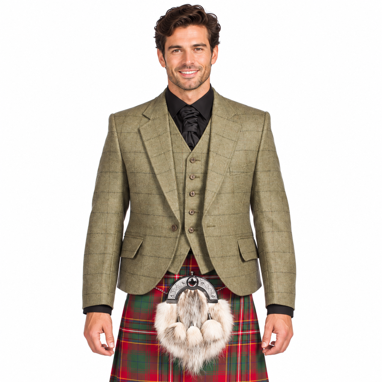 Luxury Tweed Estate Jacket Outfit with 8 yd Heavyweight Kilt - Made to Order - Image 2