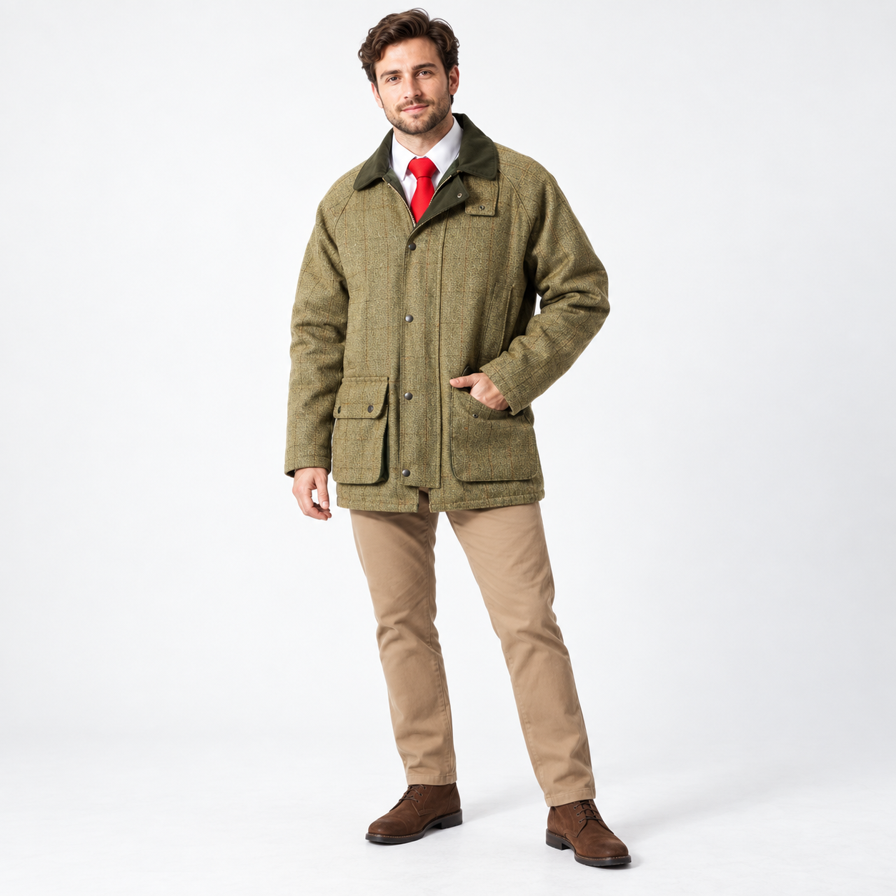 Men's Derby Tweed Jacket - Sage