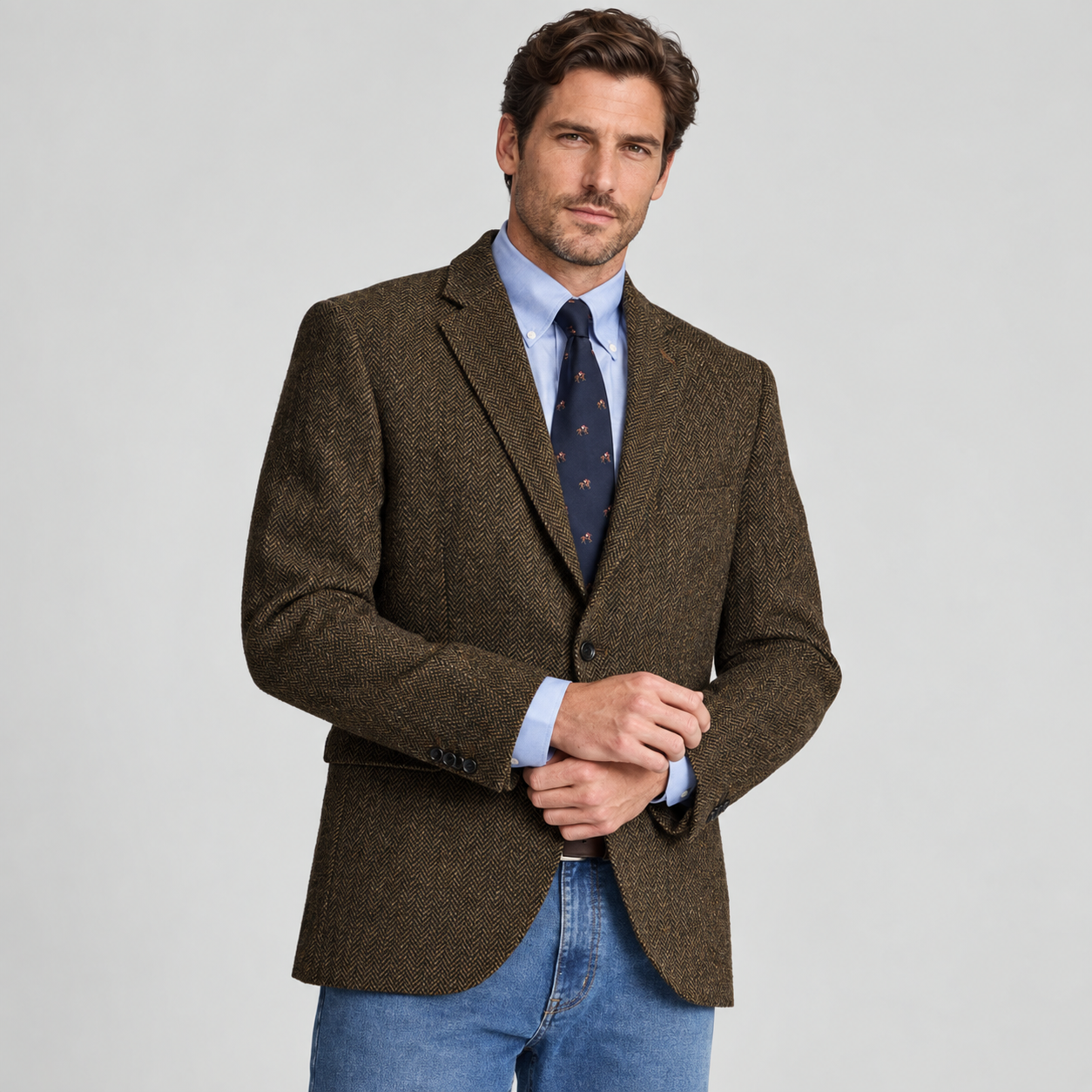 Men's Harris Tweed Tailored Fit Jacket - Dumfries