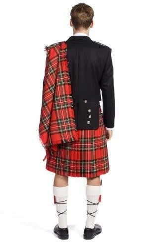 Men’s Fringed Fly Plaid back view