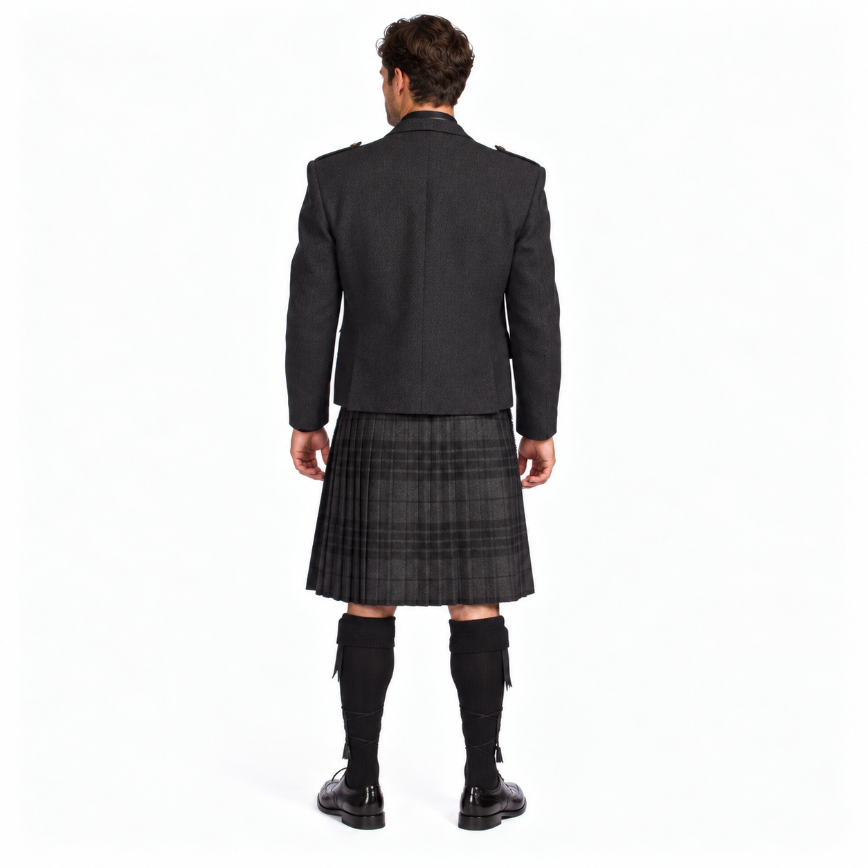 Charcoal Tweed Argyle Hire Outfit - Image 3