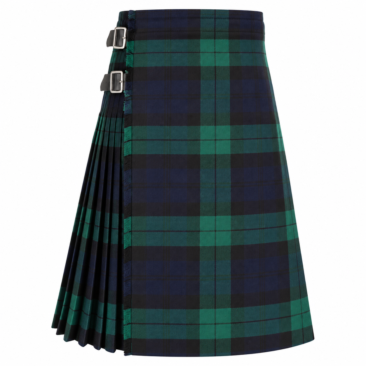 Men's Kilt, 8 Yard Polyviscose - Black Watch Modern