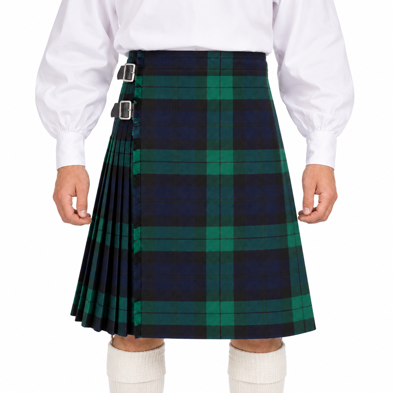 Men's Kilt, 8 Yard Polyviscose - Black Watch Modern - Image 2