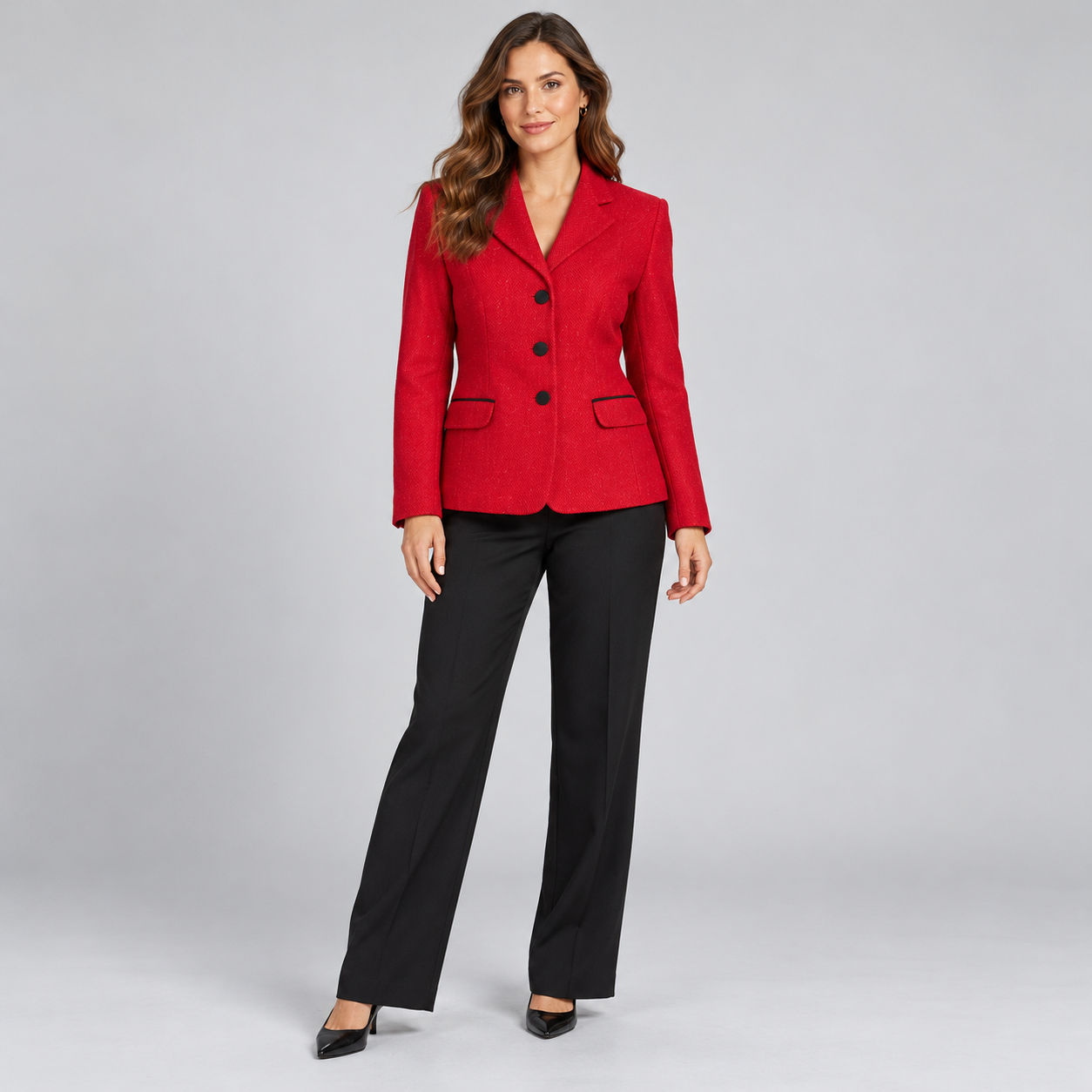 Women's Tweed Jacket - Melanie - Red Twill